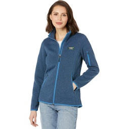 Womens LLBean Sweater Fleece Full Zip Jacket