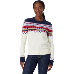 Womens LLBean Signature Camp Merino Wool Pullover Novelty Sweater