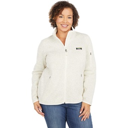 Womens LLBean Plus Size Sweater Fleece Full Zip Jacket