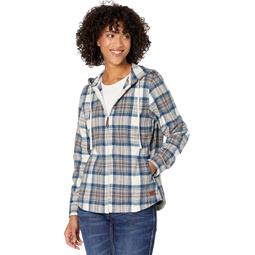 LLBean Scotch Plaid Flannel Relaxed Fit Hoodie