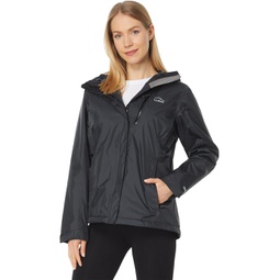 Womens LLBean Petite Trail Model Rain Jacket Fleece-Lined
