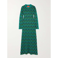 LA DOUBLEJ Leisure jacquard-knit cotton-blend maxi dress