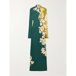 LA DOUBLEJ Halle floral-print satin-jersey maxi dress