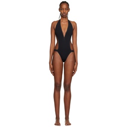 Black Cutout Swimsuit 222390F103000