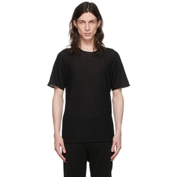 Black Cotton T Shirt 221925M213009