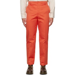 Orange Tailored Trousers 222751M191008