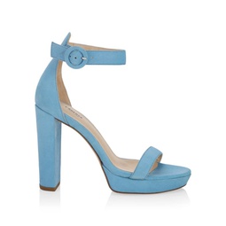 Cecile Suede Ankle-Strap Sandals