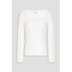 Astrid ribbed stretch-Micro Modal jersey top