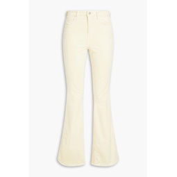 Bell cotton-blend velvet flared pants