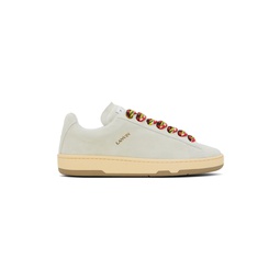 White Suede Curb Lite Sneakers 241254M237022