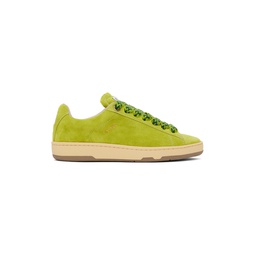 Green Suede Curb Lite Sneakers 241254M237018