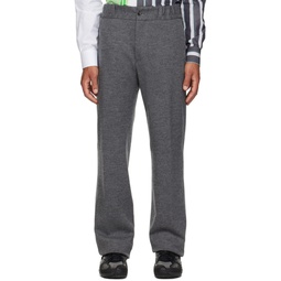 Gray Elasticized Trousers 232254M191000