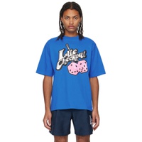 Blue Printed T Shirt 232745M213015