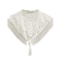 LAUNDRY BY SHELLI SEGAL Womens Lace Triangle Wrap, Marshmallow, One Size