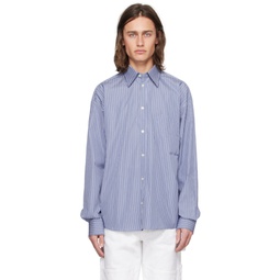 Blue Stripe Shirt 241215M192013