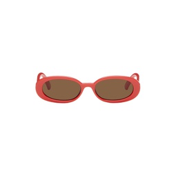 Red Outta Love Sunglasses 241135F005015