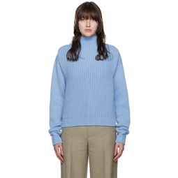 Blue Layered Sweater Set 222495F096001