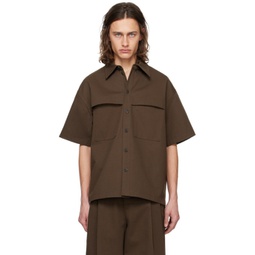 Brown Layered Shirt 241495M192022