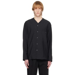 Black Crinkled Shirt 231495M192003