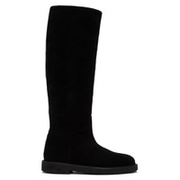 Black Suede Riding Boots 232448F115008