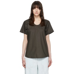 Brown Cotton T Shirt 221646F110003