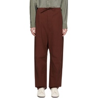 Brown Maxi Trousers 241646M191010