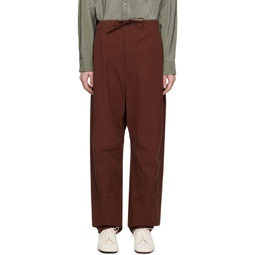 Brown Maxi Trousers 241646M191010