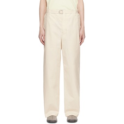 Off White Seamless Belted Trousers 241646M191003
