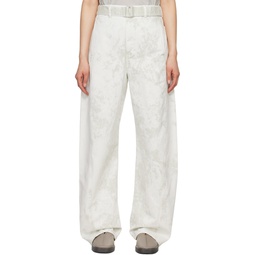 Off White Twisted Belted Jeans 241646F069003