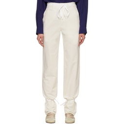 White Straight Trousers 241646F087016