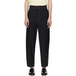 Black Belted Trousers 241646M191011