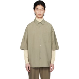 Khaki Double Pocket Shirt 241646M192010