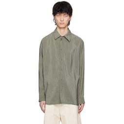 Gray Twisted Shirt 241646M192036