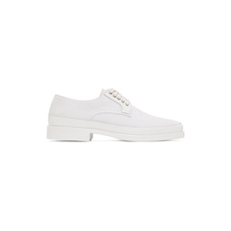 White Canvas Derbys 221646M225002