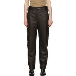 Brown Leather Pants 221646F084000