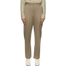 Taupe Wool Trousers 221646F087000