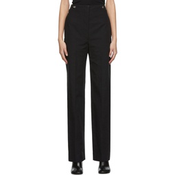 Black High Waisted Trousers 221646F087006