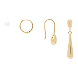 Gold Piercings Earrings Set 241646F022005