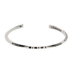 Silver Twisted Stripes Bracelet 232646M142001