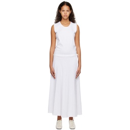 White Belted Midi Dress 231646F054005