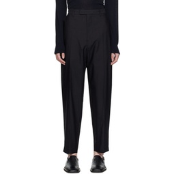 Black Washed Trousers 241646M191005