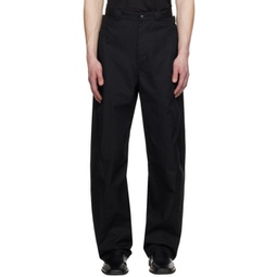 Black 3D Trousers 241646M191006