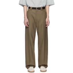 Taupe Straight Trousers 241646M191020