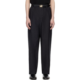 Black Relaxed Trousers 241646M191025