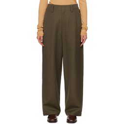 Brown Maxi Trousers 241646F087008
