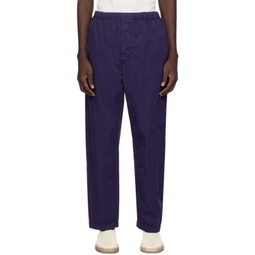 Blue Relaxed Trousers 241646M191027