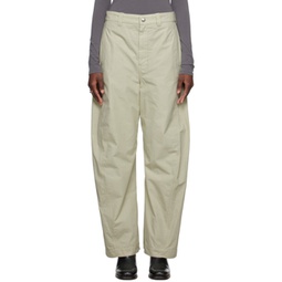 Green Twisted Chino Trousers 232646F087015