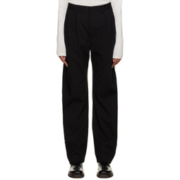 Black Pleated Trousers 222646F087002