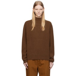 Brown Relaxed Turtleneck 232646F099006