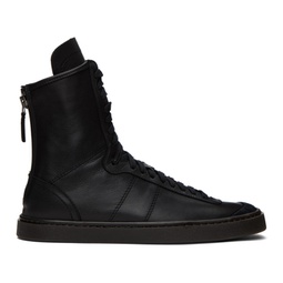 Black Linoleum Boxing Sneakers 232646F127002